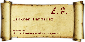 Linkner Hermiusz névjegykártya